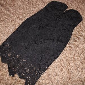 NWT Strapless Lace Mini Dress